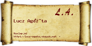 Lucz Agáta névjegykártya