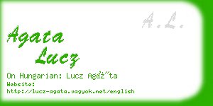 agata lucz business card